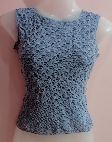 Crochet Top | Grey