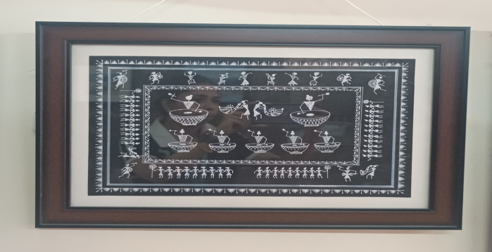 Handcrafted Warli Tribal Art 14 x 19 inches