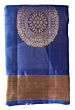 Blue Orange Silk Saree for Women