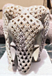 Indian Handicraft Diamond Cut Elephant Sculpture (6 Inch)