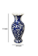 Handmade Ceramic Blue Pottery Flower Vase | 12 inches