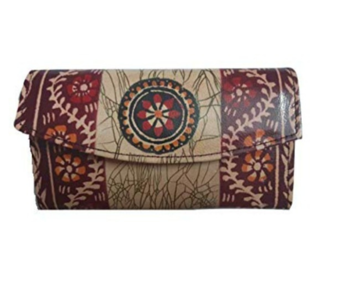 Genuine  Leather Shantiniketan Clutch Bag purse