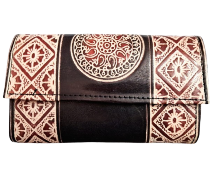 Genuine  Leather Shantiniketan Clutch Bag purse