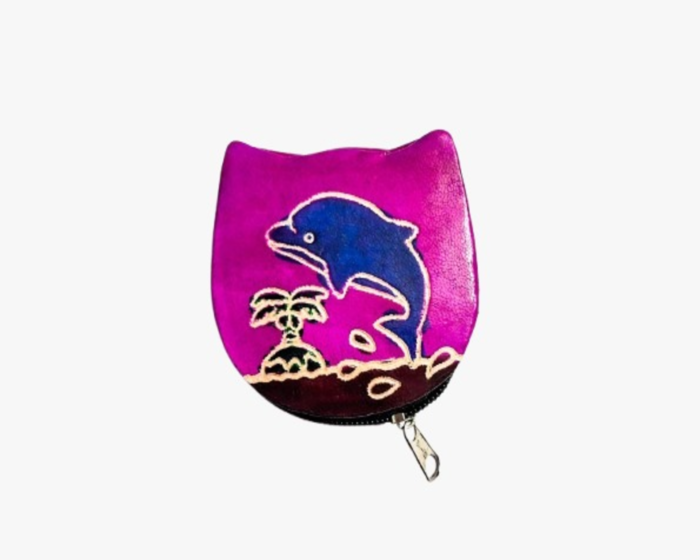 Genuine Leather Small Coin Purse | Pink