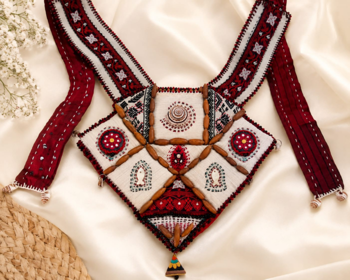Baluchari Heritage Statement Necklace
