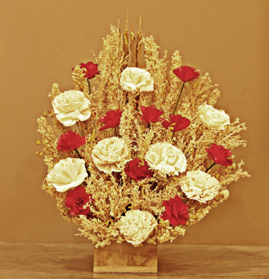 DRIED FLOWERS AND LEAFS BOUQUETS