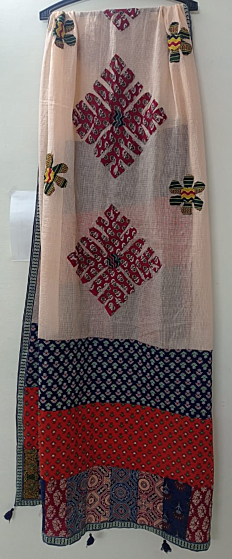 Applique Dress material suite set multi