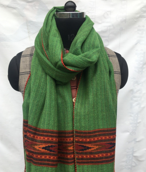 Kullu Stole | Woollen Stole | Green