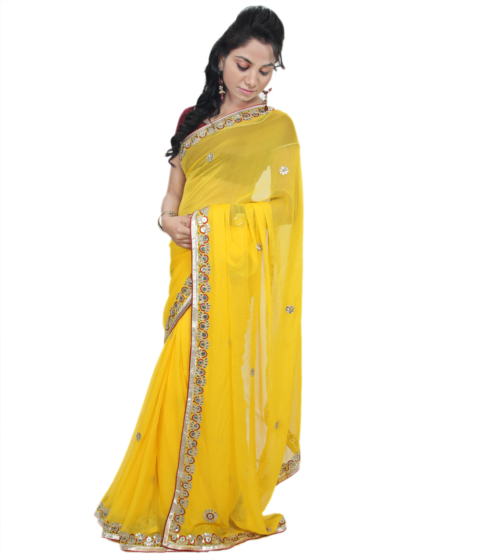 Yellow Gota Patti Sarees