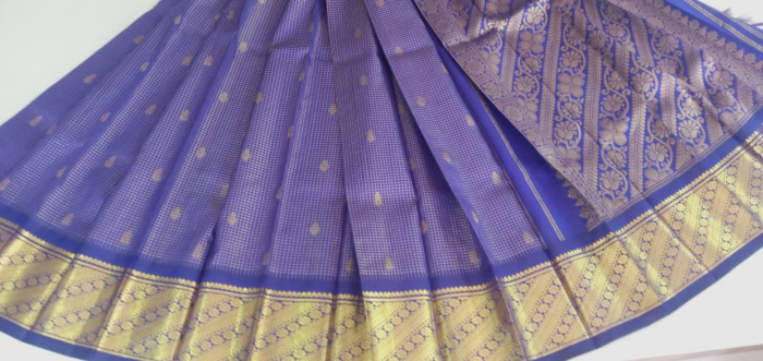 Thirubuvanam Half Fine Silk Sarees Lavender colour