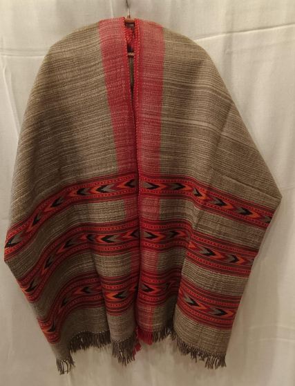 Handwoven Kullu Shawl for Winters | Grey
