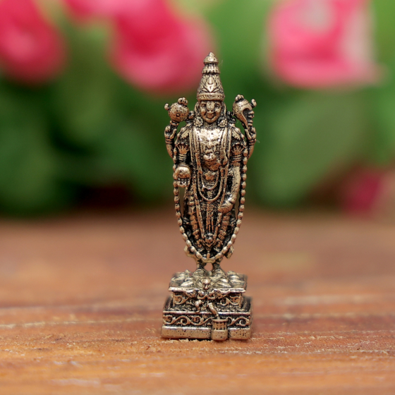  Brass Tirupati Balaji Idol for Home Temple & Gift, BH12386