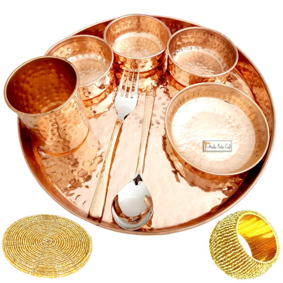 Pure Copper Thali Set | 12-inch
