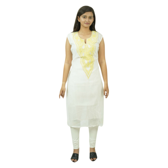 Net Fabric Chikankari Kurti 
