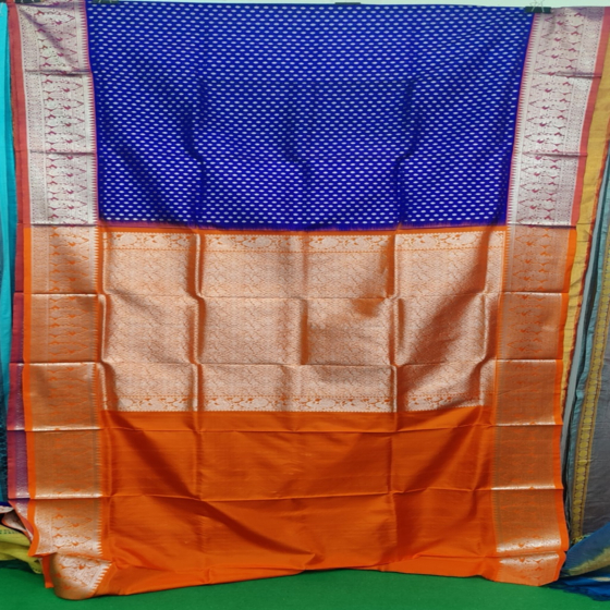 Handmade Silk Saree I Blue