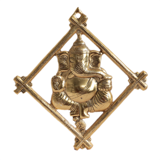 Large Metal Ganesha Wall Hanging for Home Decor | Decorative Ganpati Wall Art for Living Room & Entrance BH11666