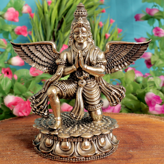 Lord Garuda Brass Murti for Pooja, Mandir & Spiritual Decor BH12010
