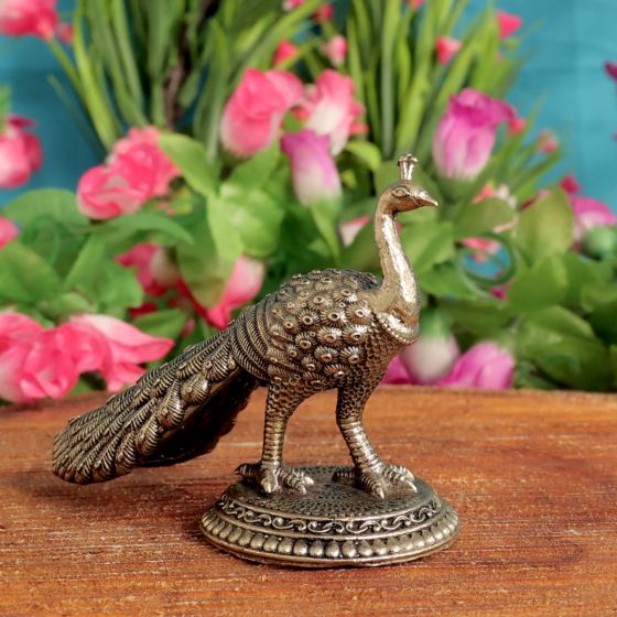 Brass Peacock Statue  Decorative Brass Peacock Figurine for Home Decor, Temple & Gift BH11915