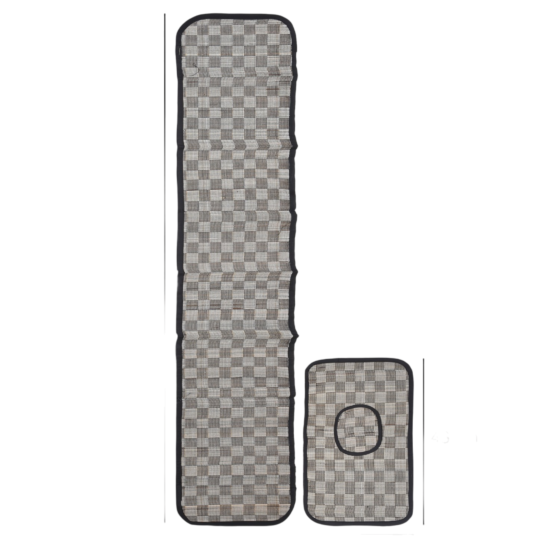 Elegant Black and White Table Mat Set -| 6 Mats, 1 Runner & 6 Coasters 