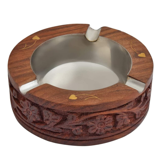 Wooden Cigarette Ashtray Handmade 