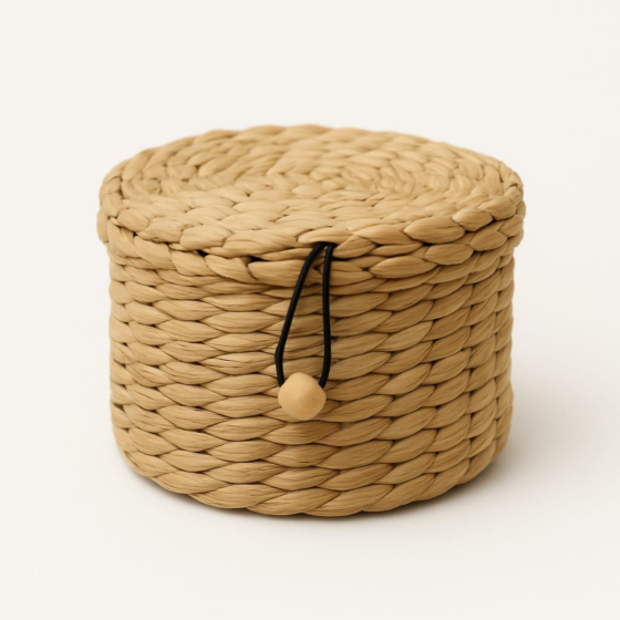 Water Hyacinth  Round storage box 