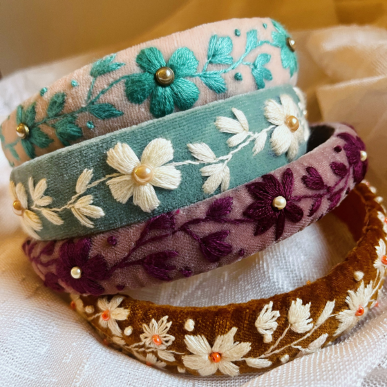 Hand Embroidered hairbands