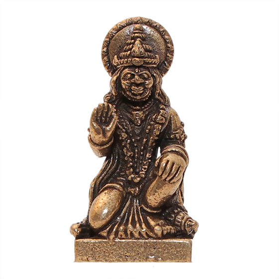 Mini Brass Hanuman Idol for Home Temple, Pooja & Gift BH12450