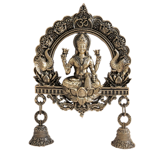 Decorative Brass Lakshmi Bell Hanging for Home Entrance, Temple & Vastu BH11972