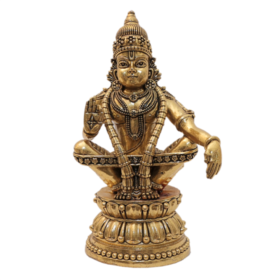 Brass Ayyappa Idol for Home Temple & Pooja, BH12269