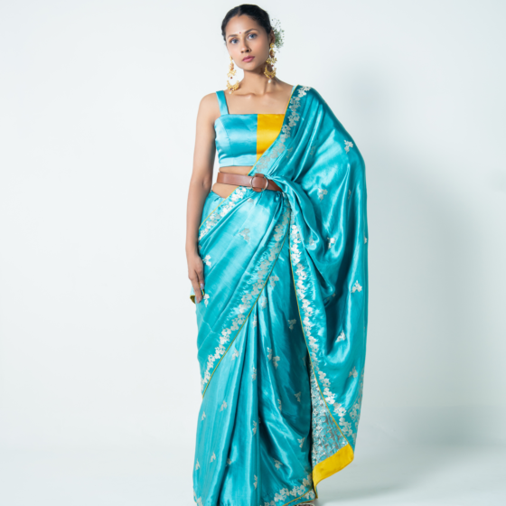 Leher Blue Banarasi Saree for Women