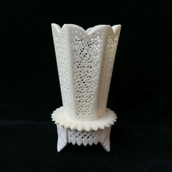 Bone Carved Pen Stand 