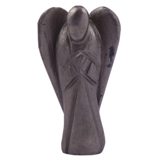 Handcarved Hematite Stone Angel Figurine