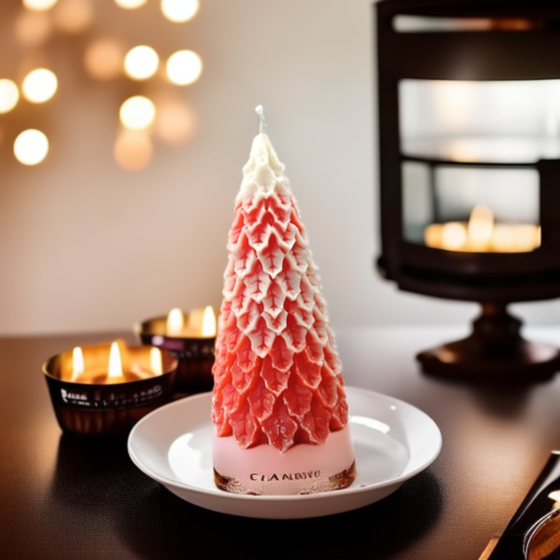 Festive Christmas Tree Candle  Pine Scented Eco-Friendly Holiday Decor