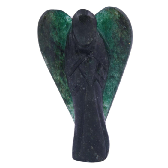 Handcarved Dark Green Aventurine Angel Figurine