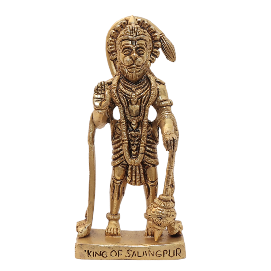 Brass Hanuman Idol Heavy Decorative & Spiritual Statue for Home Temple & Office  BH11783