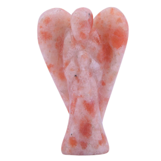 Handcarved Sunstone Angel Statues Figurine