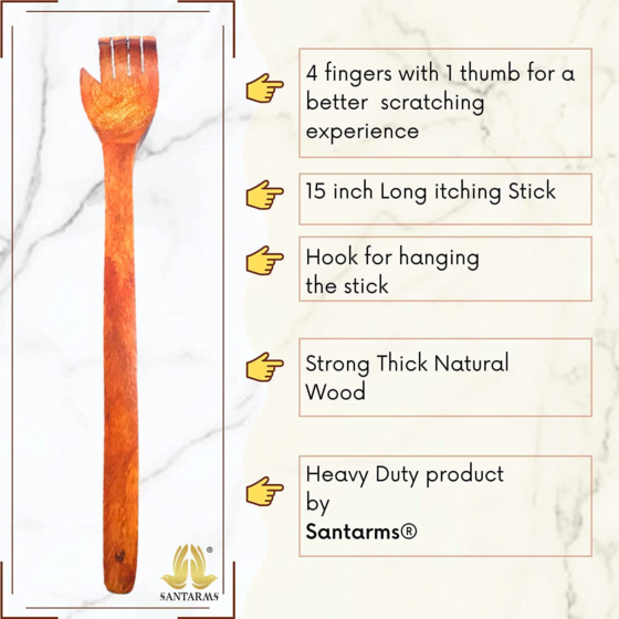 Santarms Tingling Hand Stick Wooden Back Scratcher 