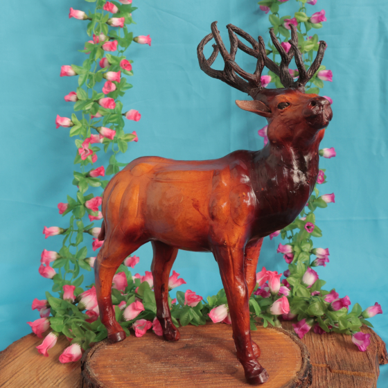 Elegant Deer Figurine for Living Room, Office Table & Showcase BH11858