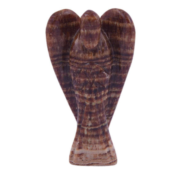 Handcarved Aragonite Stone Angel Figurine
