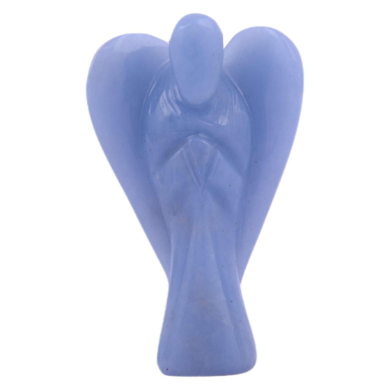 Handcarved Angelite Stone Angel Figurine