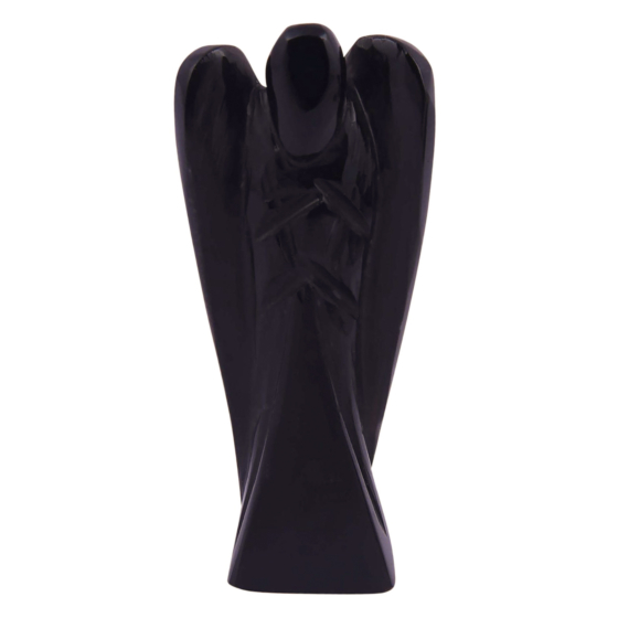 Handcarved Black Obsidian Angel Figurine