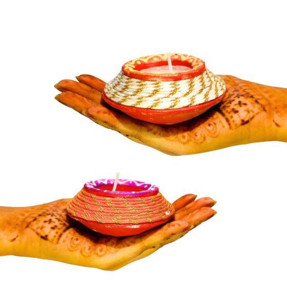 Buy Santarms Handmade Scented Candle with long-lasting fragrance, smokeless and drip-free burn. Burns over 3 hours, perfect for Diwali décor, pooja rituals, home ambiance, and gifting. Eco-friendly wax ensures safe indoor use and elegant festive charm.