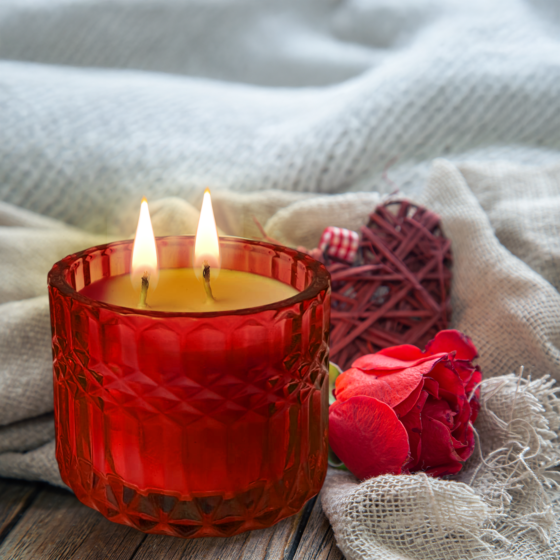 Handmade Wild Rose Scented Candle