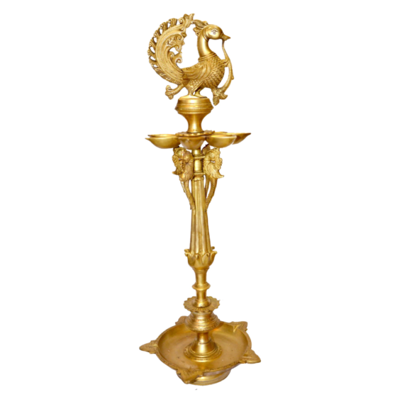 Brass Peacock Divi Height 27 Inch KBH00028