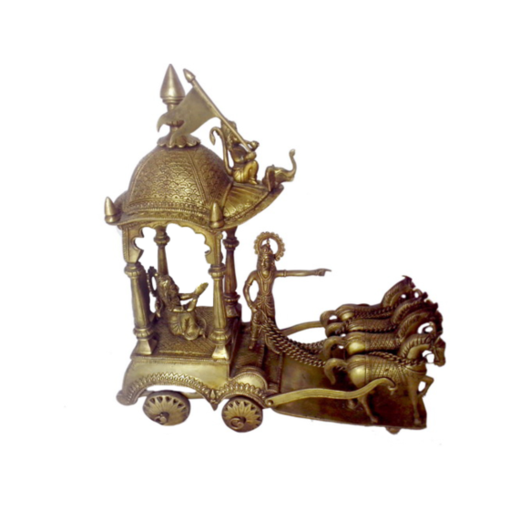 Brass arjun chariot 15 Inch | KBH00109