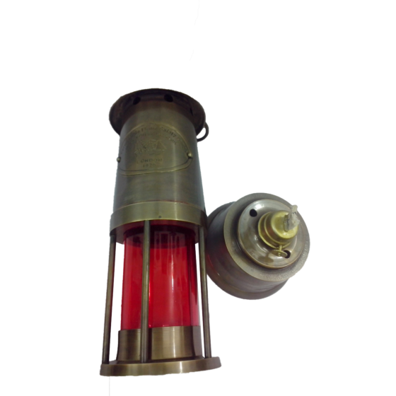 Hanging Flame Lamp | Brass & Glass | BH00196