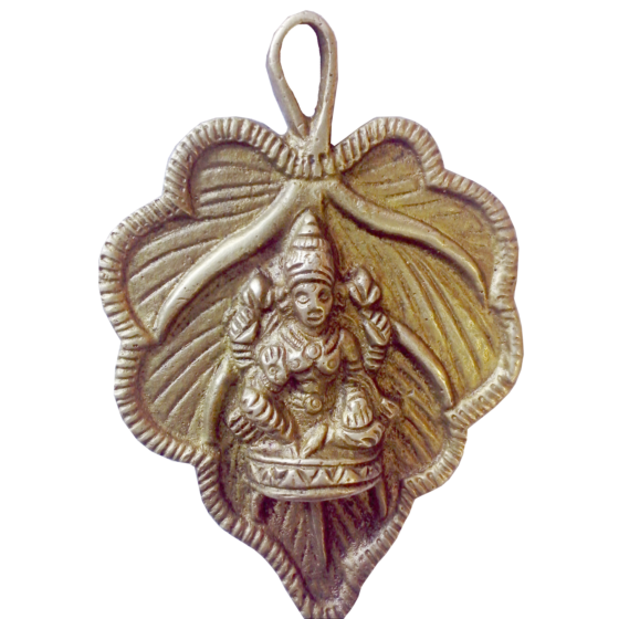 Brass Pipal Pan Laxmi Wall Hanging KBH00227