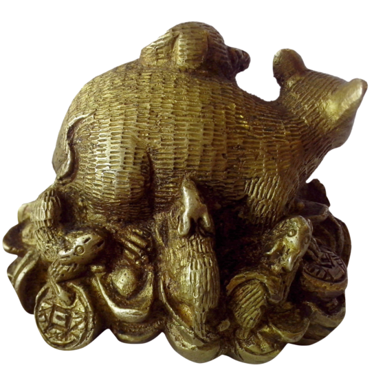 Brass Rat Family Figurine KBH00365