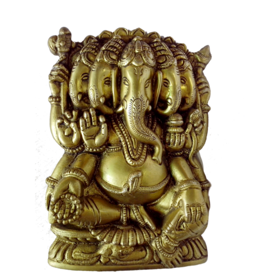 Brass Panchmukhi Ganesha Idol KBH00390