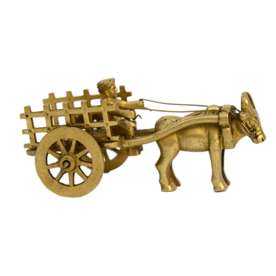 Brass Bullock Cart Small KBH00560